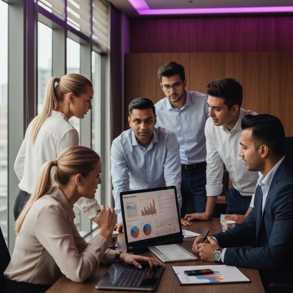 Marketing team collaborating